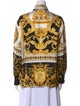 Versace Silk Printed Button-Up Top