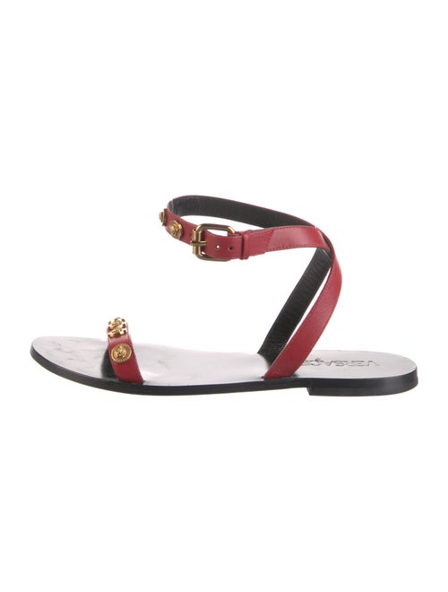 Versace Medusa Insignia Leather Sandals