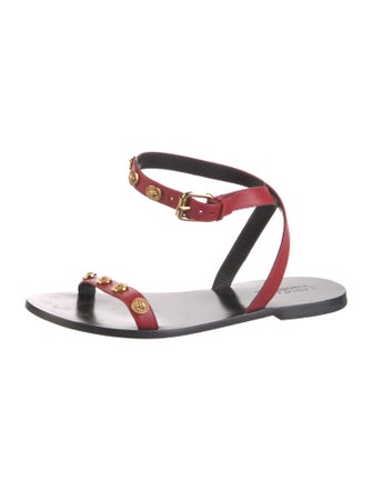 Versace Medusa Insignia Leather Sandals