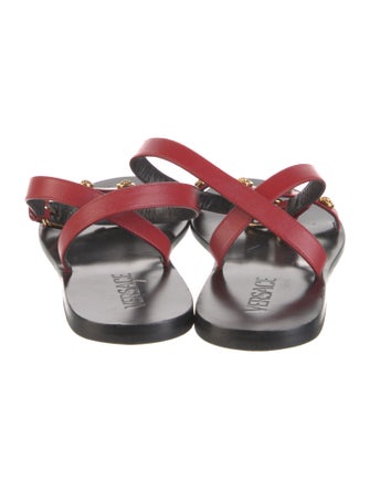 Versace Medusa Insignia Leather Sandals