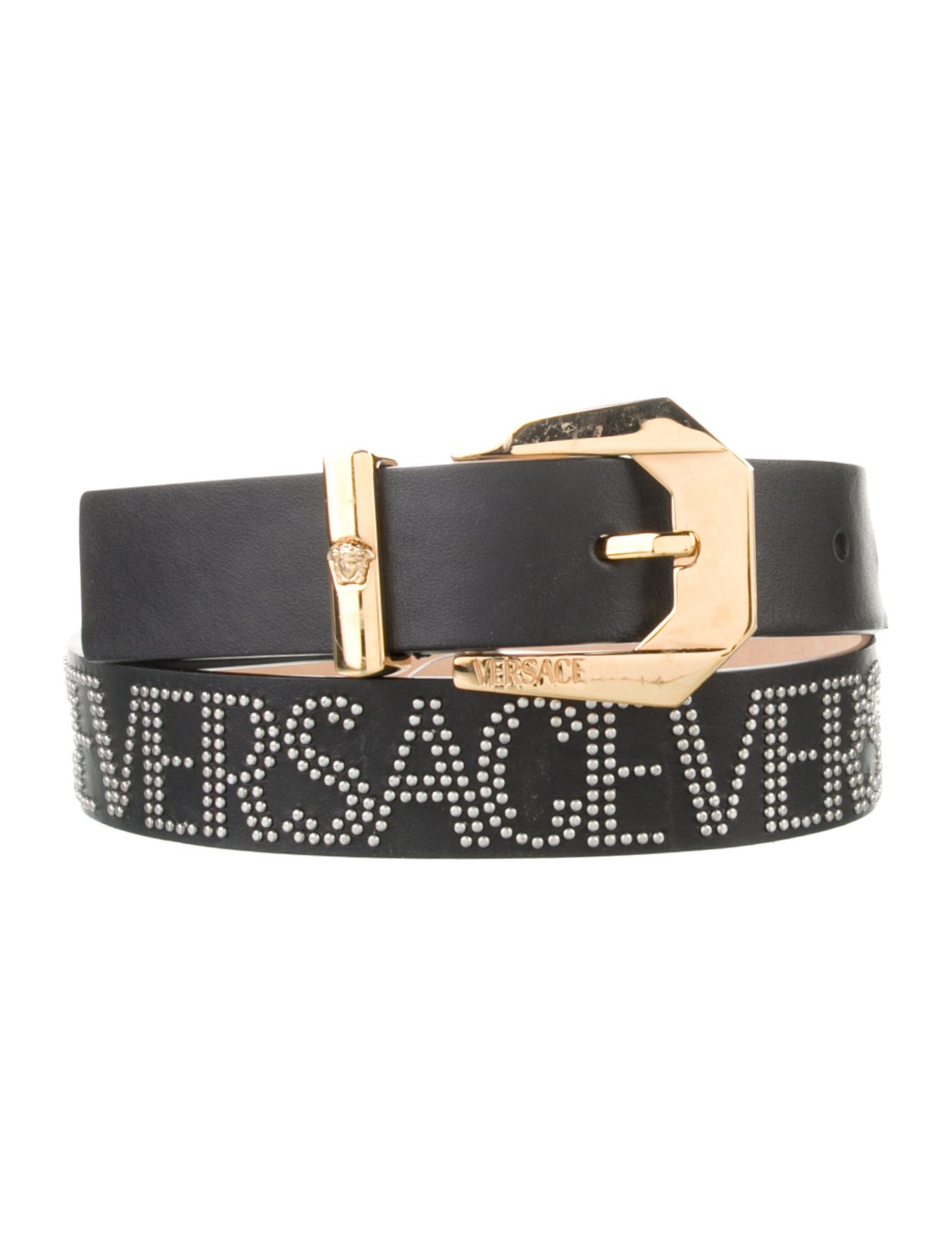Versace Skinny Leather Belt