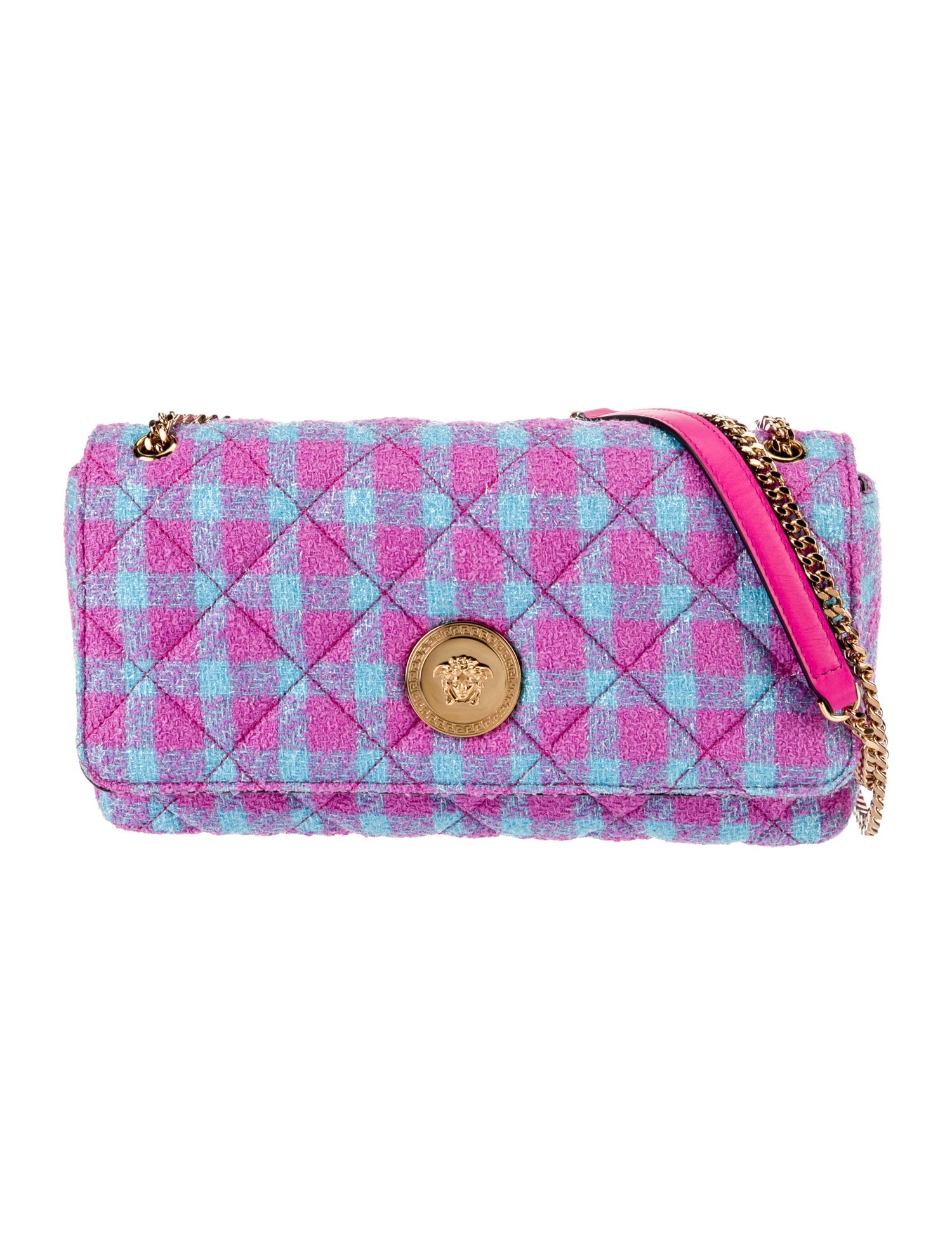 Versace Tweed Shoulder Bag