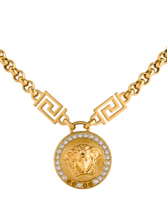 Versace Crystal La Medusa Pendant Necklace