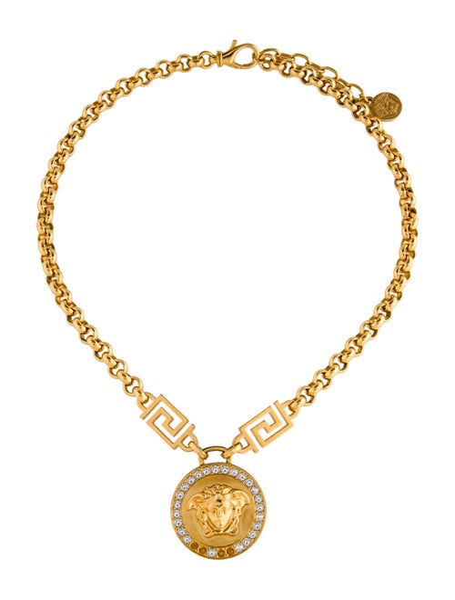 Versace Crystal La Medusa Pendant Necklace