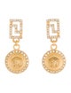 Versace Crystal Greca Drop Earrings