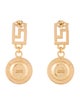 Versace Crystal Greca Drop Earrings