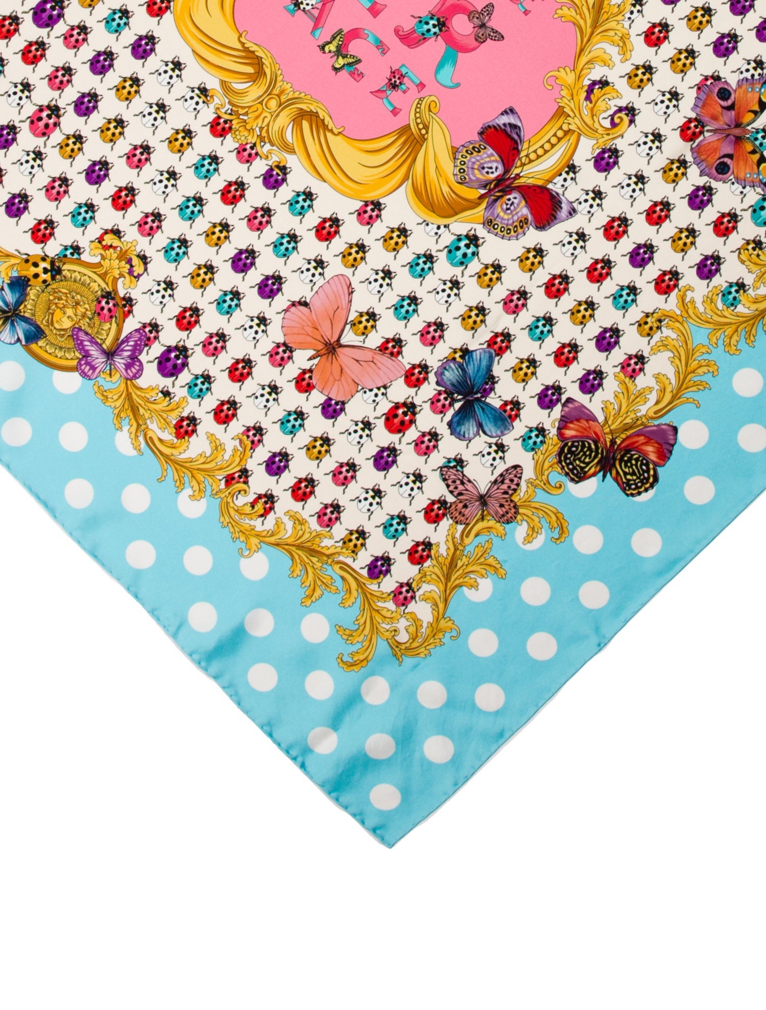 Versace Silk Printed Scarf w/ Tags