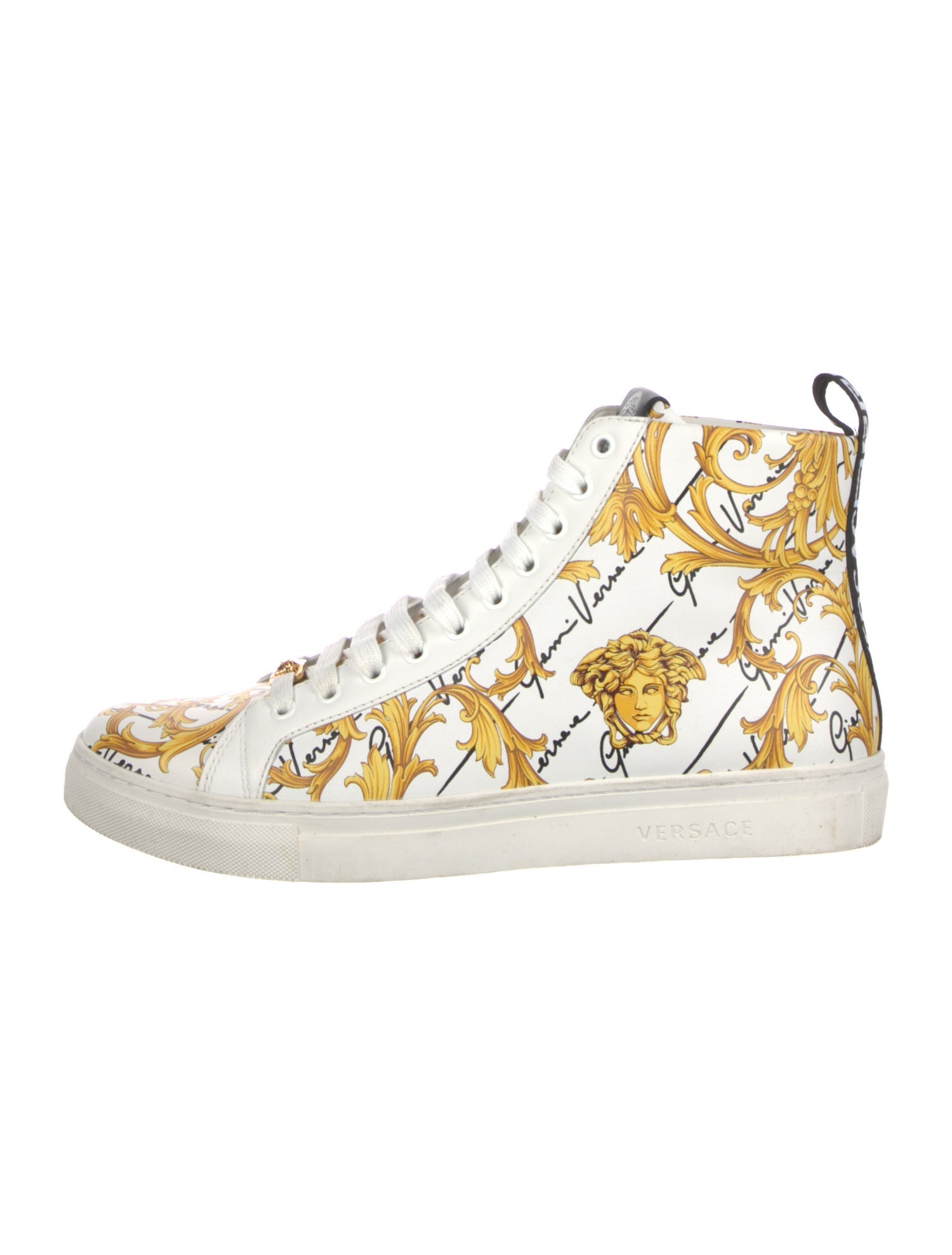 Versace Medusa Insignia Leather Sneakers