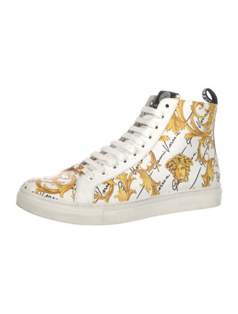 Versace Medusa Insignia Leather Sneakers