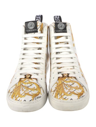Versace Medusa Insignia Leather Sneakers