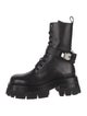 Versace Leather Combat Boots