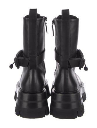 Versace Leather Combat Boots