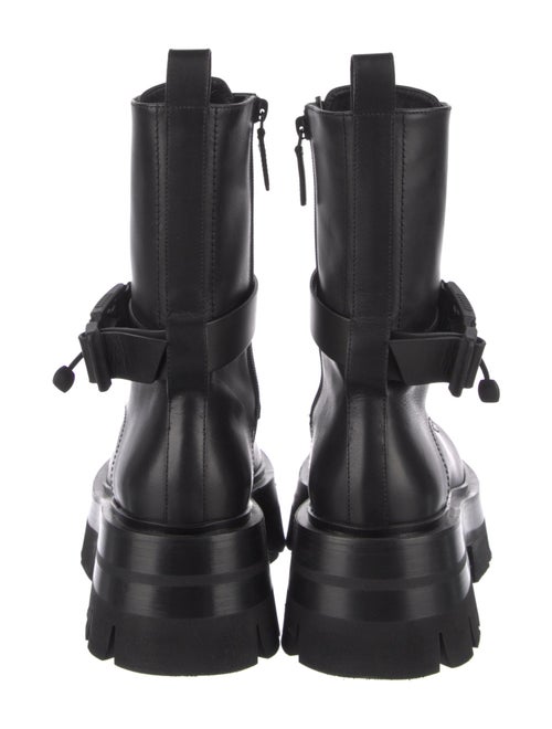 Versace Leather Combat Boots