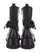 Versace Leather Combat Boots