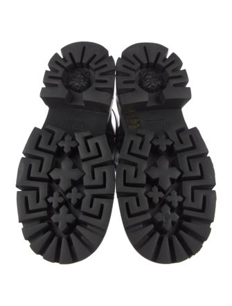 Versace Leather Combat Boots