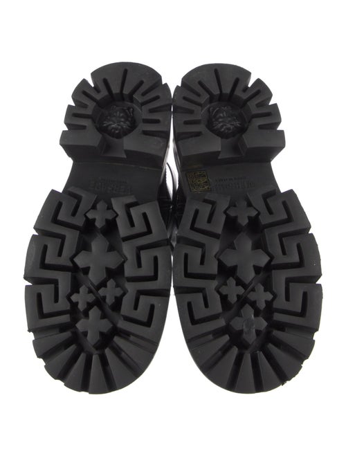 Versace Leather Combat Boots