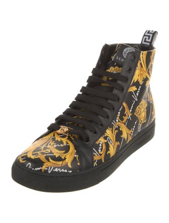Versace Leather Printed Sneakers