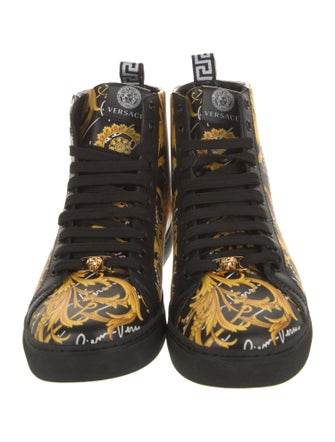Versace Leather Printed Sneakers