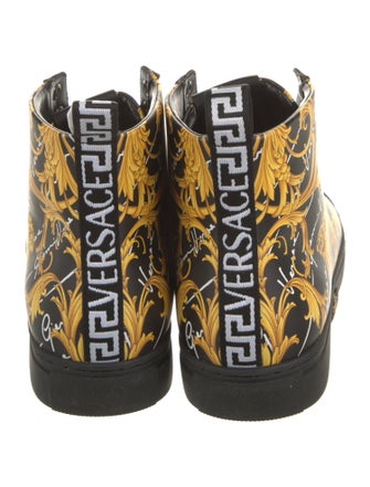 Versace Leather Printed Sneakers