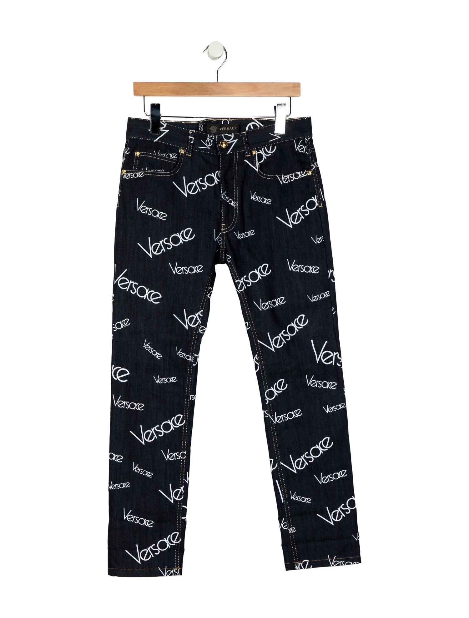Versace High-Rise Wide Leg Jeans