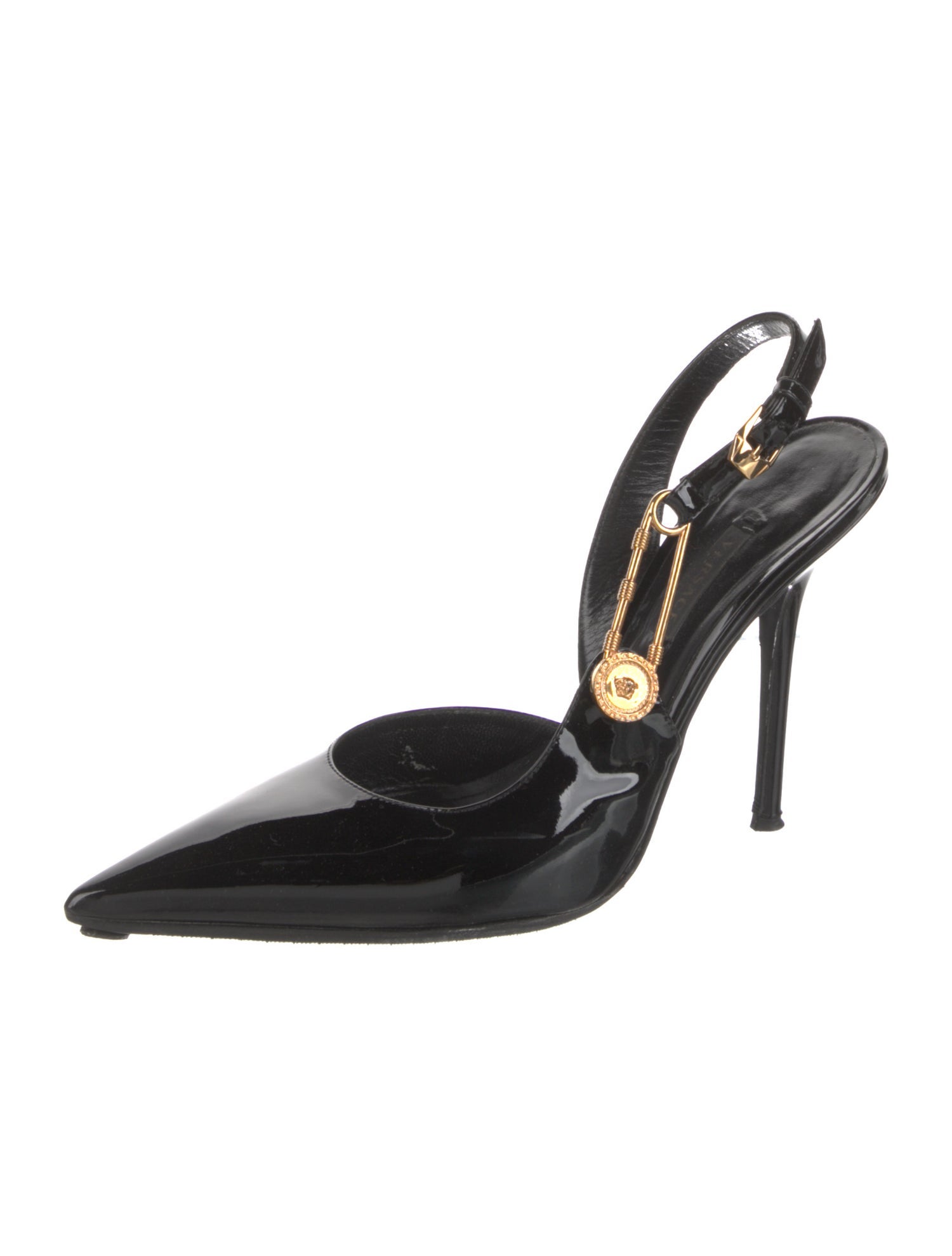 Versace Patent Leather Slingback Pumps
