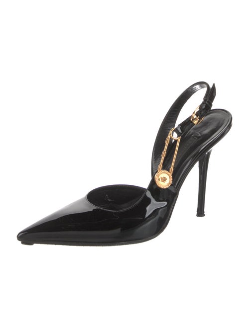 Versace Patent Leather Slingback Pumps