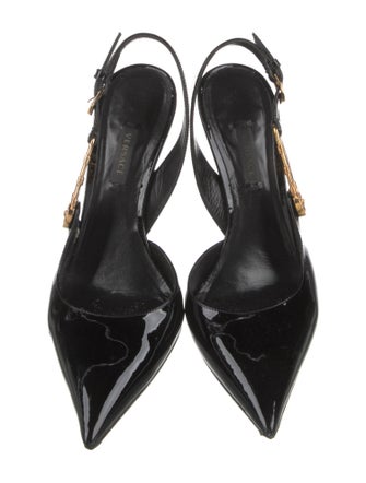 Versace Patent Leather Slingback Pumps