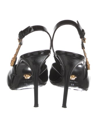 Versace Patent Leather Slingback Pumps