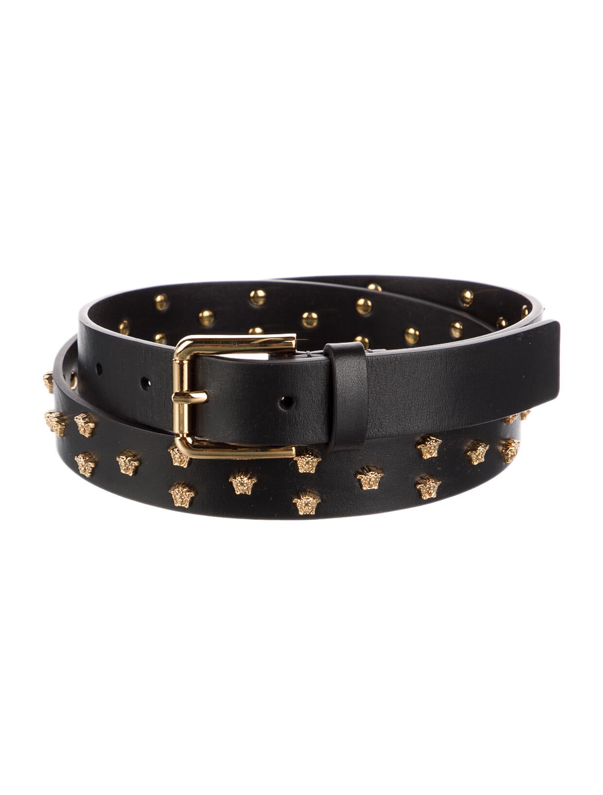 Versace Skinny Leather Belt
