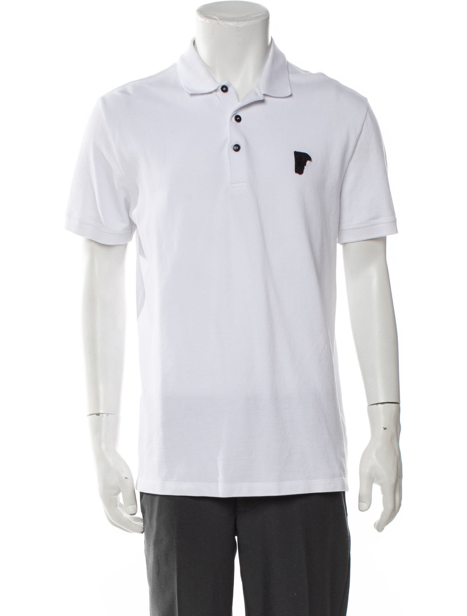 Versace Medusa Insignia Crew Neck Polo Shirt