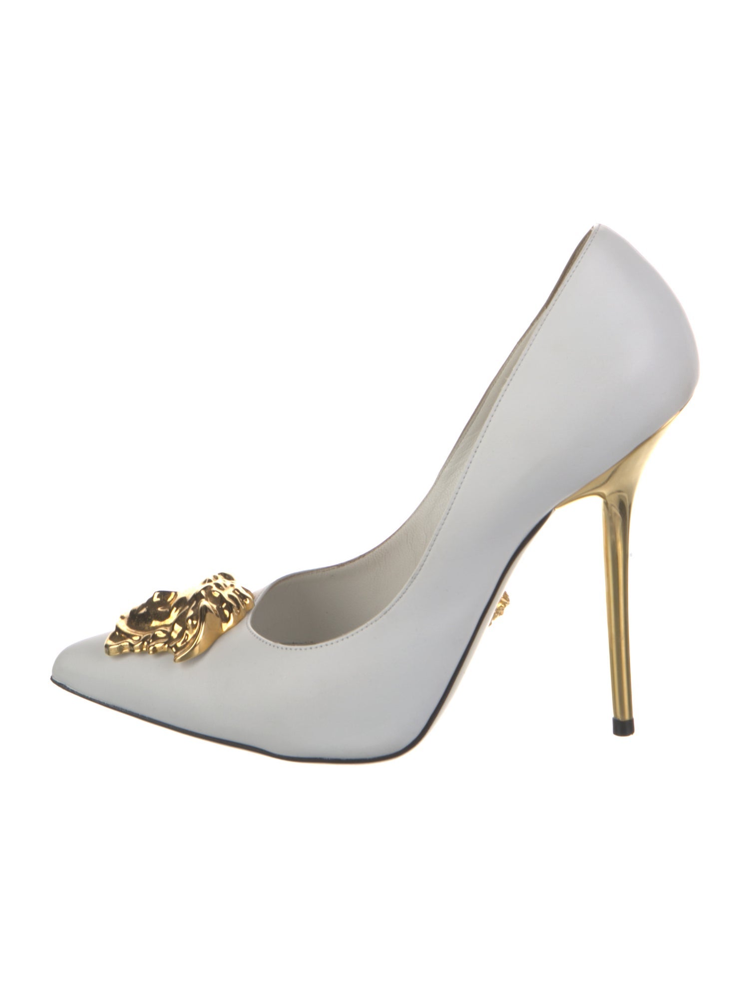 Versace Medusa Insignia Leather Pumps