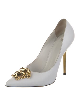 Versace Medusa Insignia Leather Pumps
