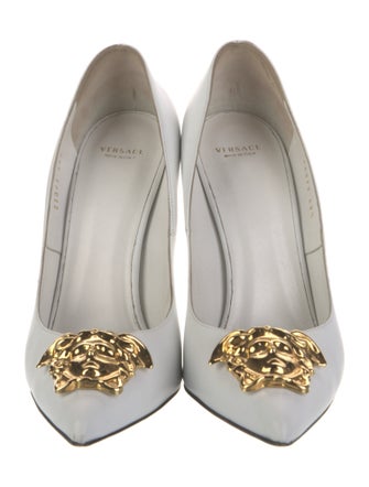 Versace Medusa Insignia Leather Pumps
