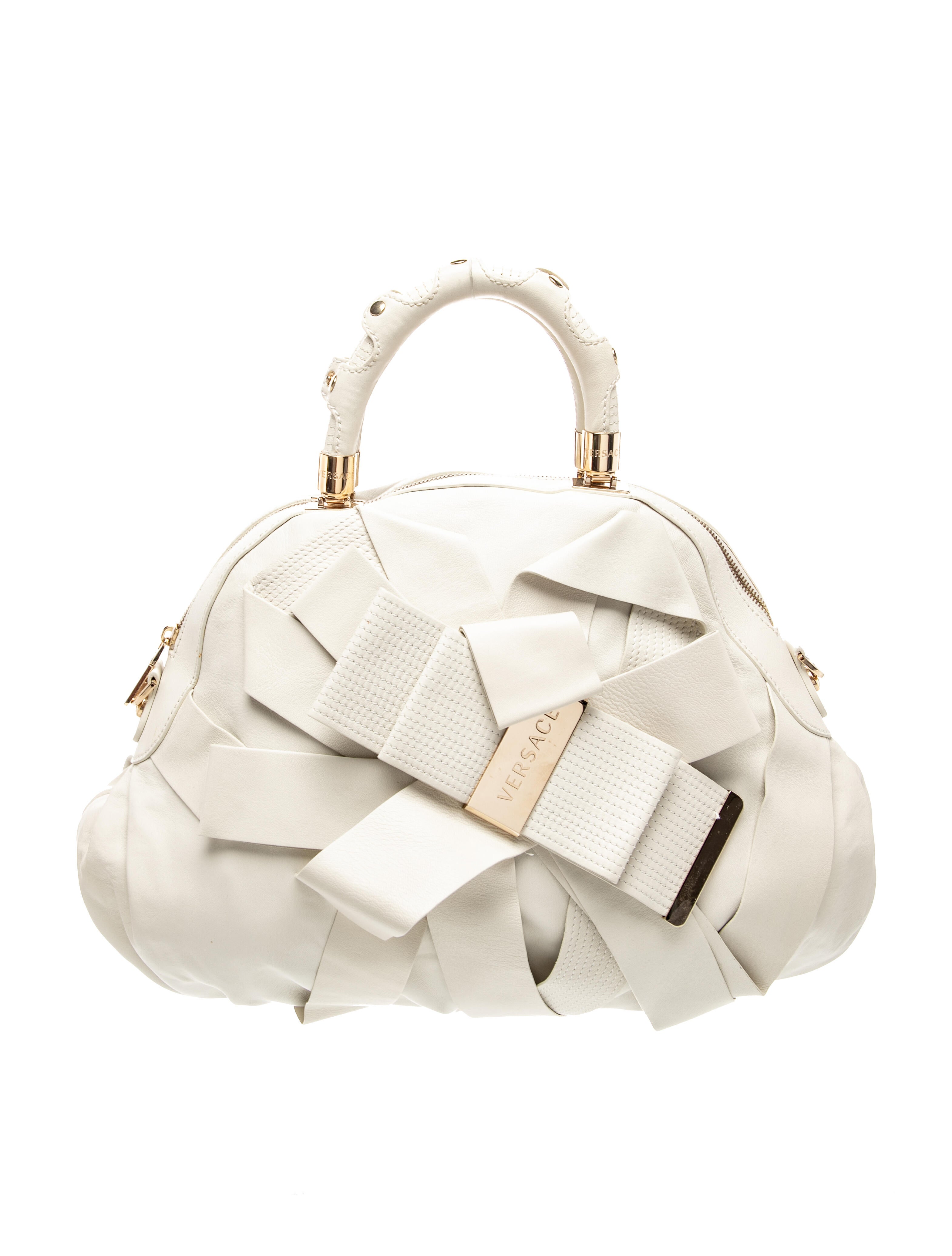 Versace Leather Top Handle Bag