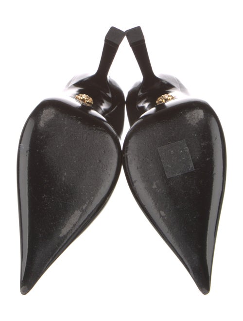 Versace Medusa Insignia Patent Leather Pumps