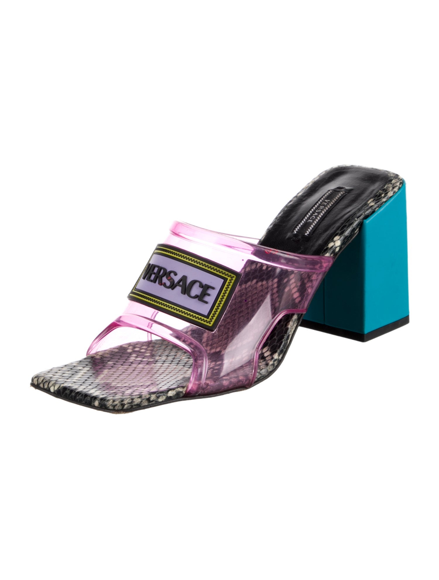 Versace Medusa Insignia Leather Slides