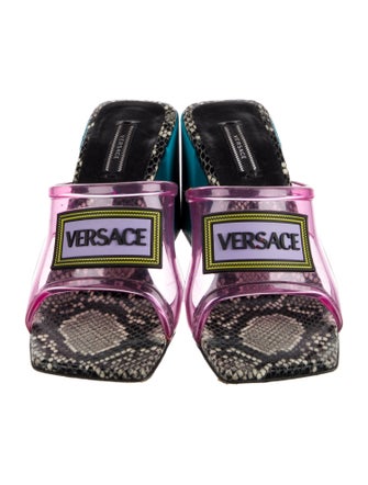 Versace Medusa Insignia Leather Slides
