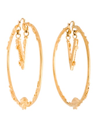 Versace Virtus Hoop Earrings