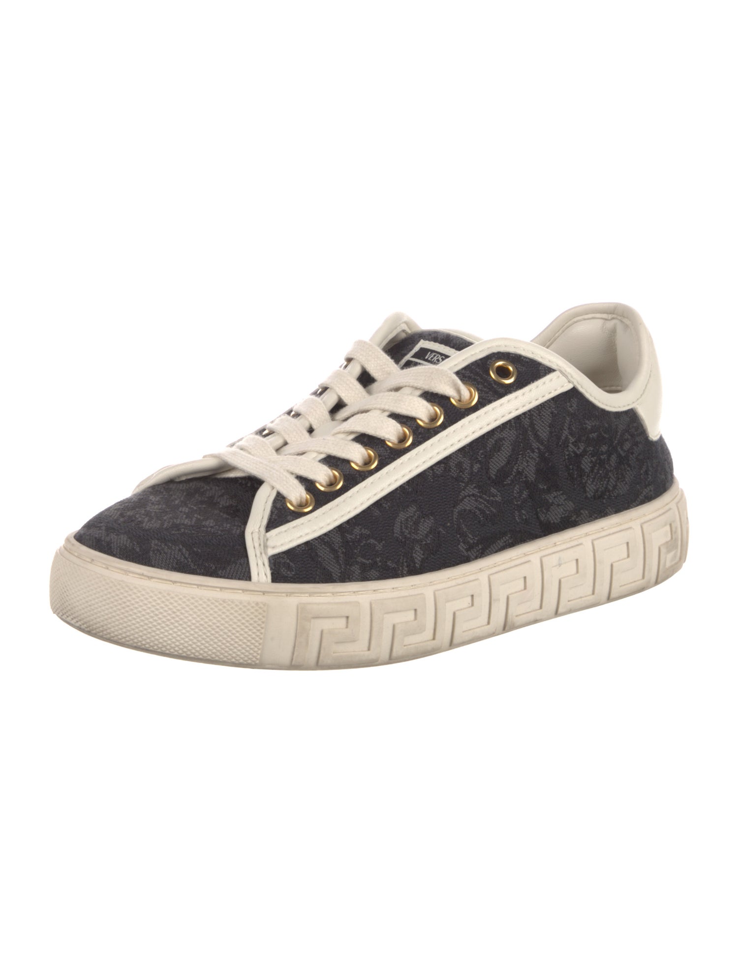 Versace Canvas Floral Print Sneakers