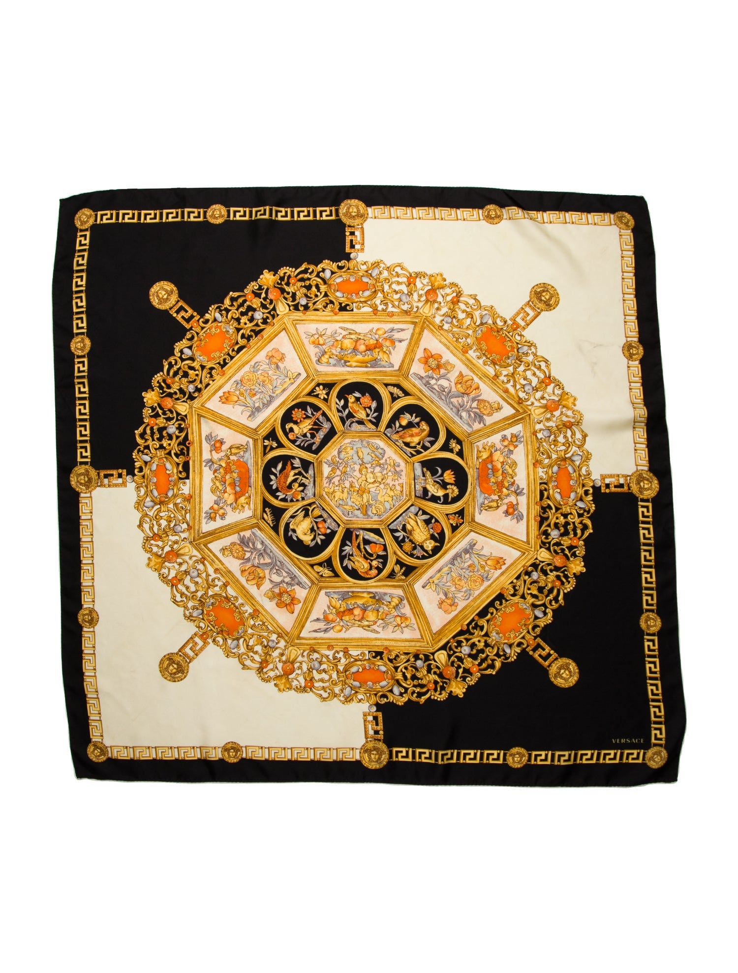Versace Miami Leopard Silk Scarf