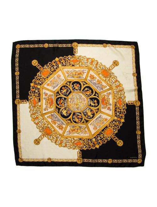 Versace Miami Leopard Silk Scarf
