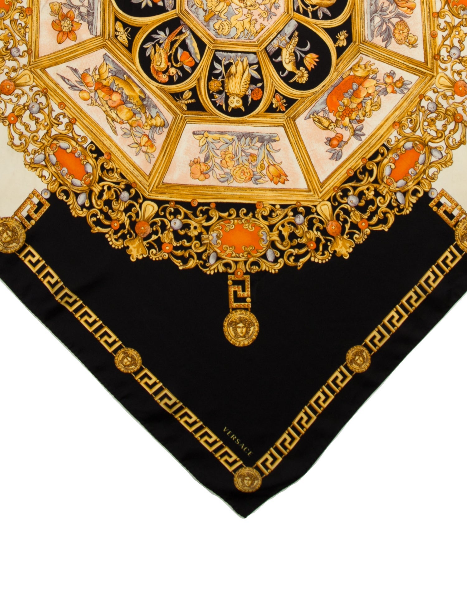 Versace Miami Leopard Silk Scarf