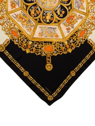 Versace Miami Leopard Silk Scarf