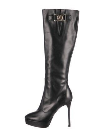 Versace Medusa Insignia Leather Boots
