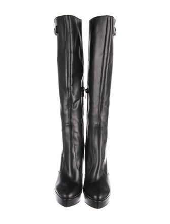 Versace Medusa Insignia Leather Boots