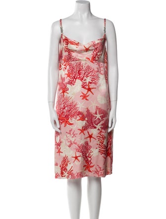 Versace Silk Midi Length Dress