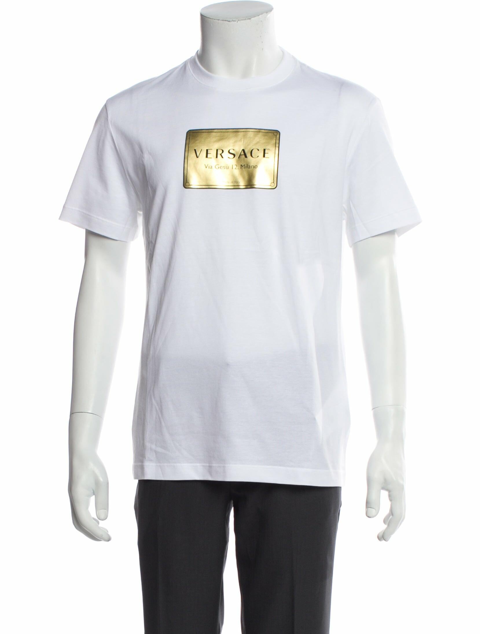 Versace Graphic Print Crew Neck T-Shirt