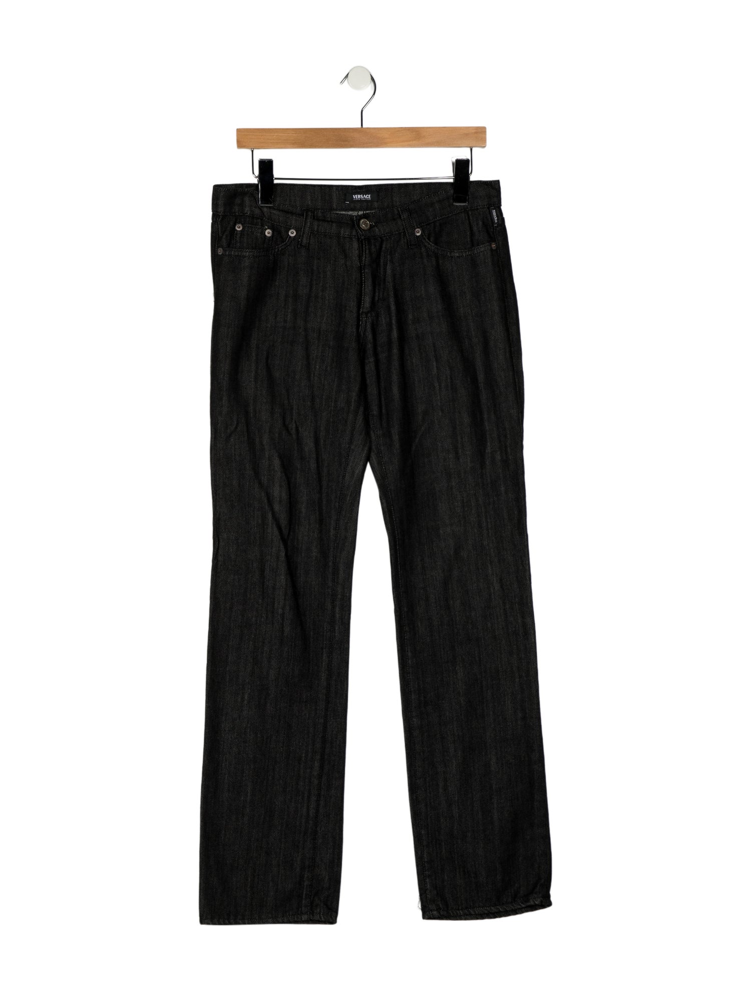 Versace Mid-Rise Straight Leg Jeans