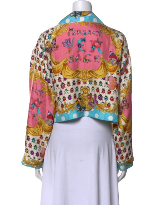 Versace Silk Printed Crop Top