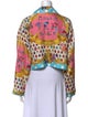 Versace Silk Printed Crop Top